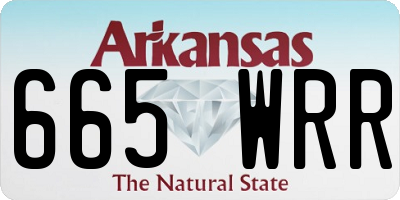 AR license plate 665WRR