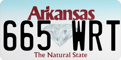 AR license plate 665WRT