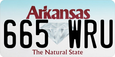 AR license plate 665WRU