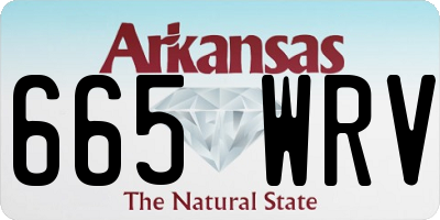 AR license plate 665WRV