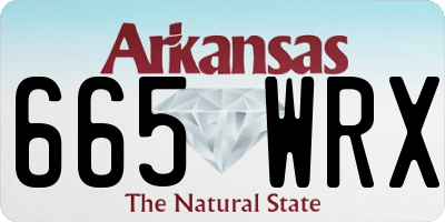 AR license plate 665WRX