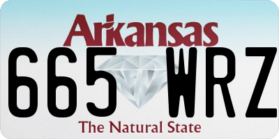 AR license plate 665WRZ
