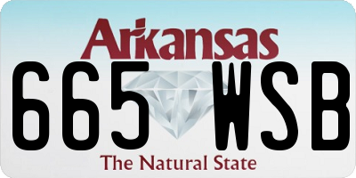 AR license plate 665WSB