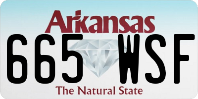 AR license plate 665WSF
