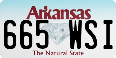 AR license plate 665WSI