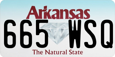 AR license plate 665WSQ