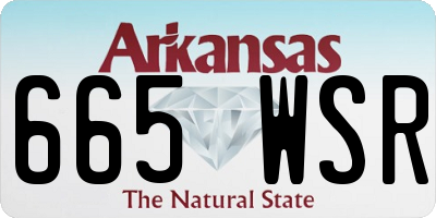 AR license plate 665WSR
