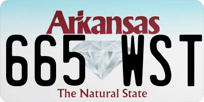 AR license plate 665WST