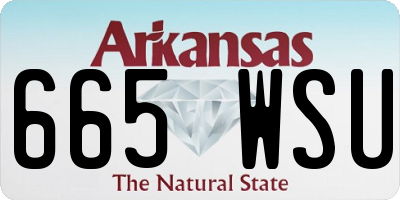AR license plate 665WSU
