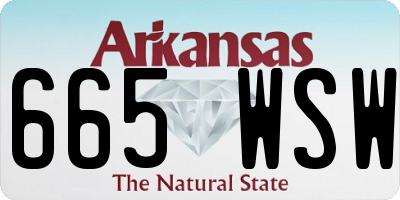 AR license plate 665WSW