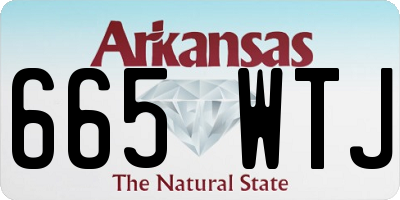 AR license plate 665WTJ