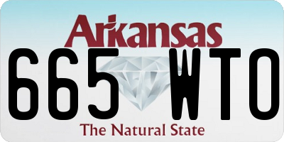 AR license plate 665WTO