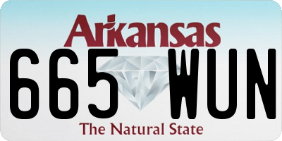AR license plate 665WUN