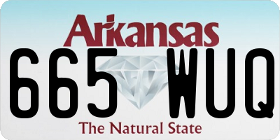 AR license plate 665WUQ