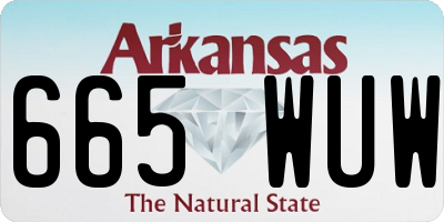 AR license plate 665WUW