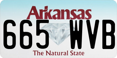 AR license plate 665WVB