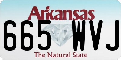 AR license plate 665WVJ