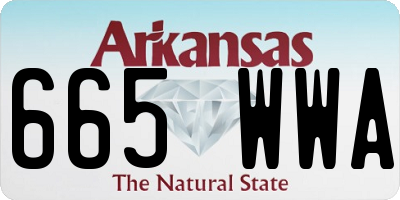 AR license plate 665WWA