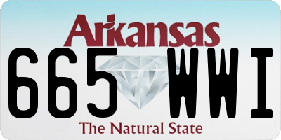 AR license plate 665WWI