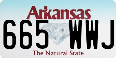 AR license plate 665WWJ