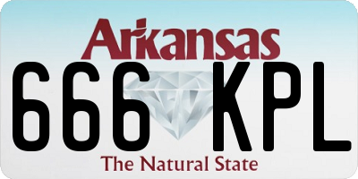 AR license plate 666KPL