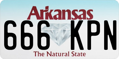 AR license plate 666KPN