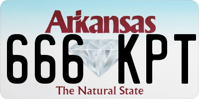AR license plate 666KPT