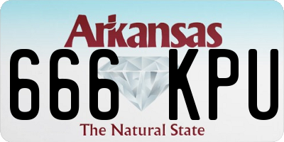 AR license plate 666KPU