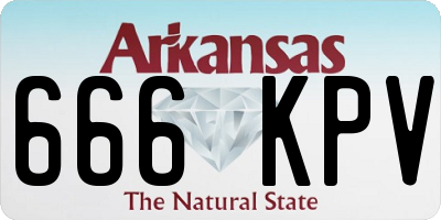AR license plate 666KPV