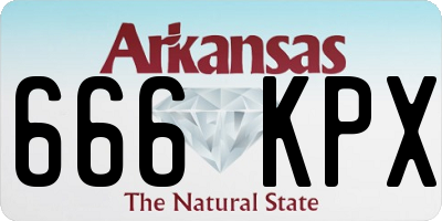 AR license plate 666KPX