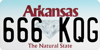 AR license plate 666KQG