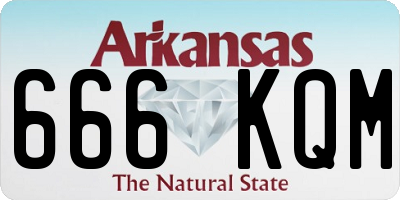 AR license plate 666KQM
