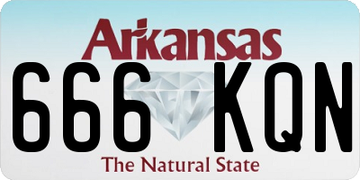 AR license plate 666KQN