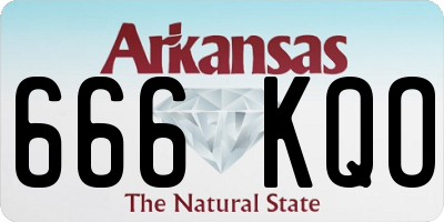 AR license plate 666KQO