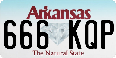 AR license plate 666KQP