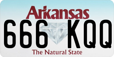 AR license plate 666KQQ