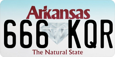 AR license plate 666KQR