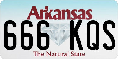AR license plate 666KQS