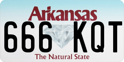 AR license plate 666KQT