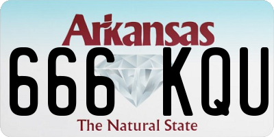 AR license plate 666KQU