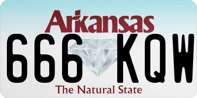 AR license plate 666KQW