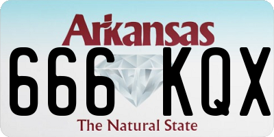 AR license plate 666KQX