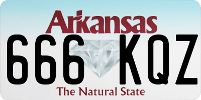 AR license plate 666KQZ