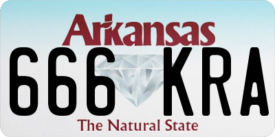 AR license plate 666KRA