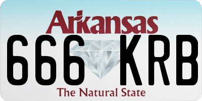 AR license plate 666KRB