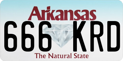 AR license plate 666KRD