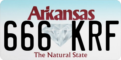 AR license plate 666KRF