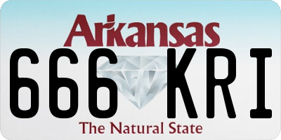 AR license plate 666KRI