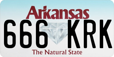 AR license plate 666KRK