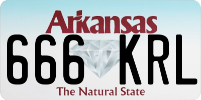 AR license plate 666KRL
